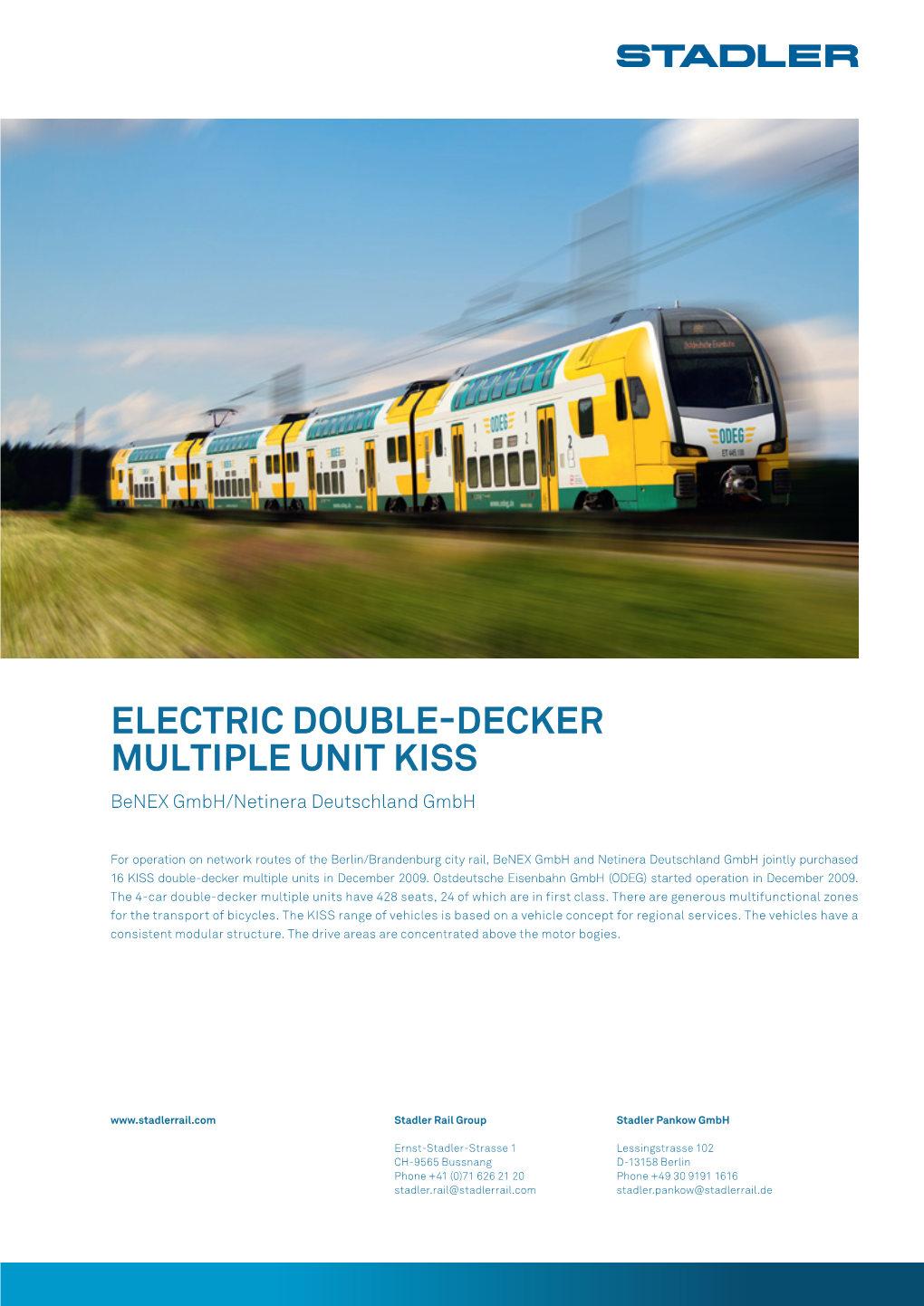 Electric Double-Decker Multiple Unit KISS Benex Gmbh/Netinera Deutschland Gmbh