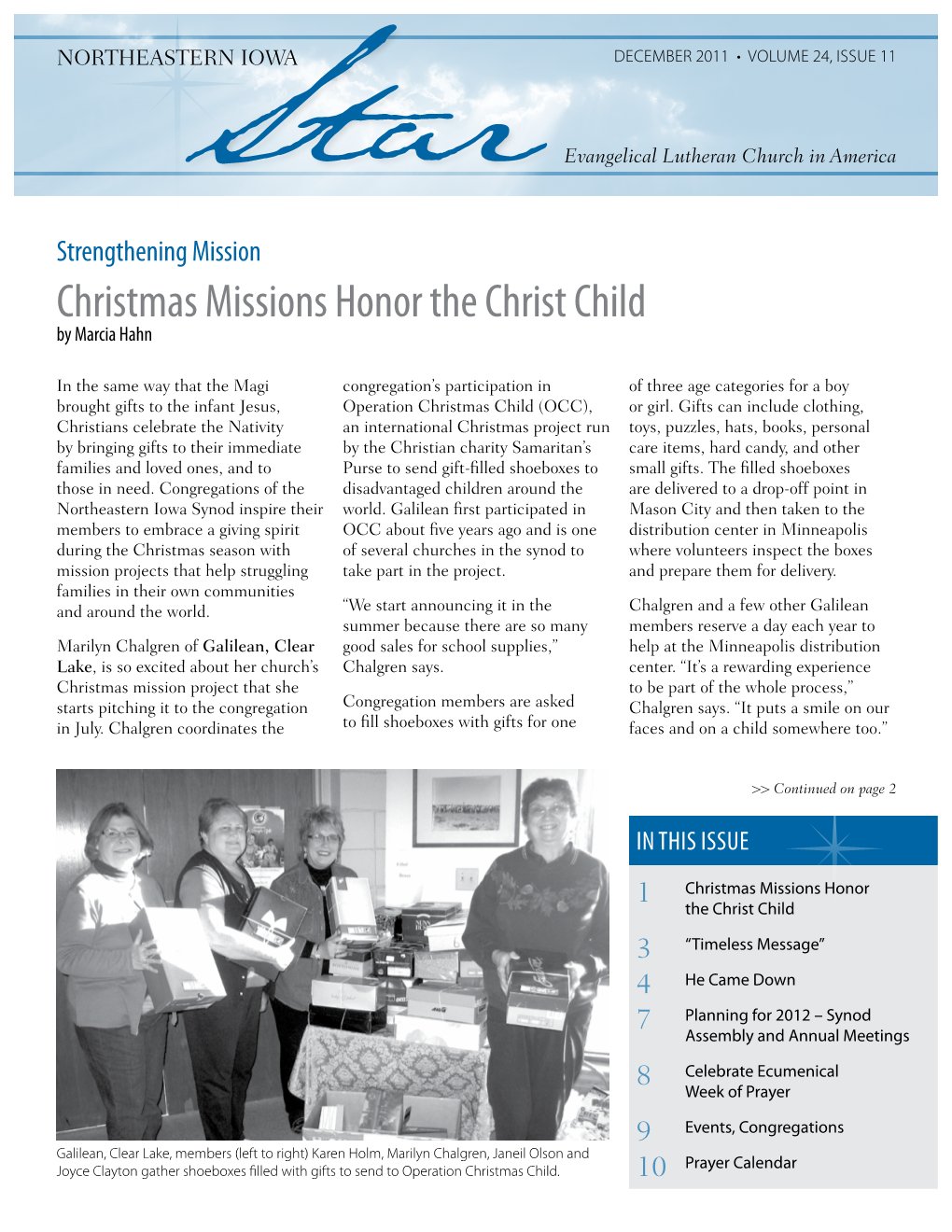 Christmas Missions Honor the Christ Child by Marcia Hahn