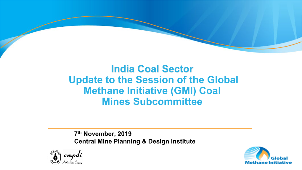 India Update at November 2019 GMI Coal Subcommittee Meeting