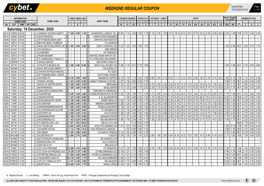 Weekend Regular Coupon 19/12/2020 07:34 1 / 10