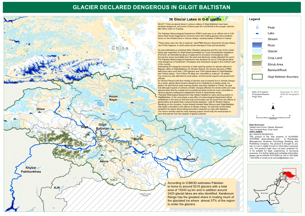 Glacier Declared Dengerous in Gilgit Baltistan