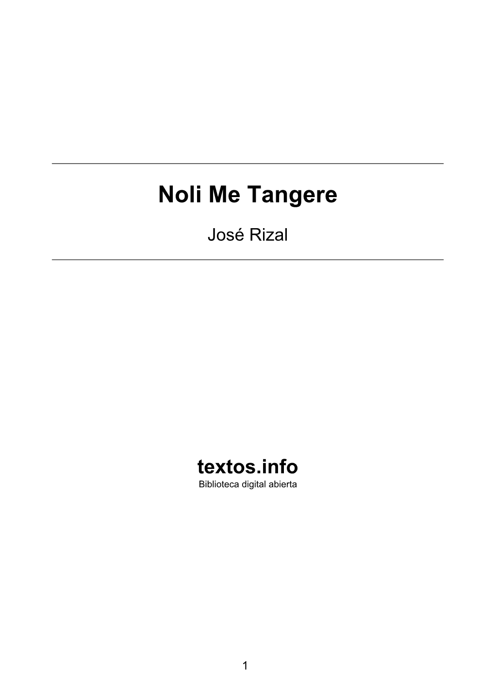 Noli Me Tangere