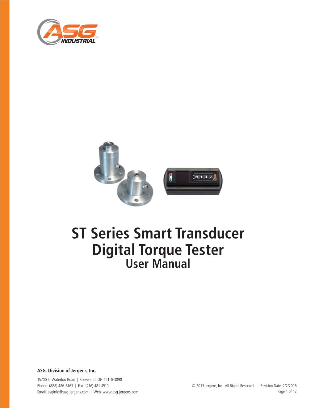 ST Series Smart Transducer Digital Torque Tester User Manual