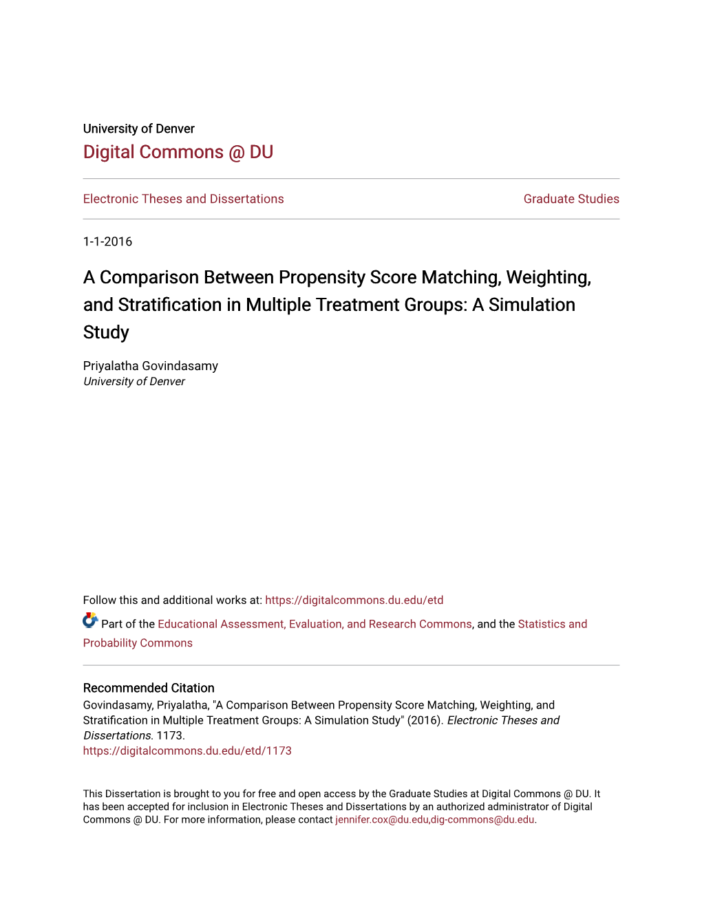 A Comparison Between Propensity Score Matching, Weighting, and Stratification in Multiple Rt Eatment Groups: a Simulation Study