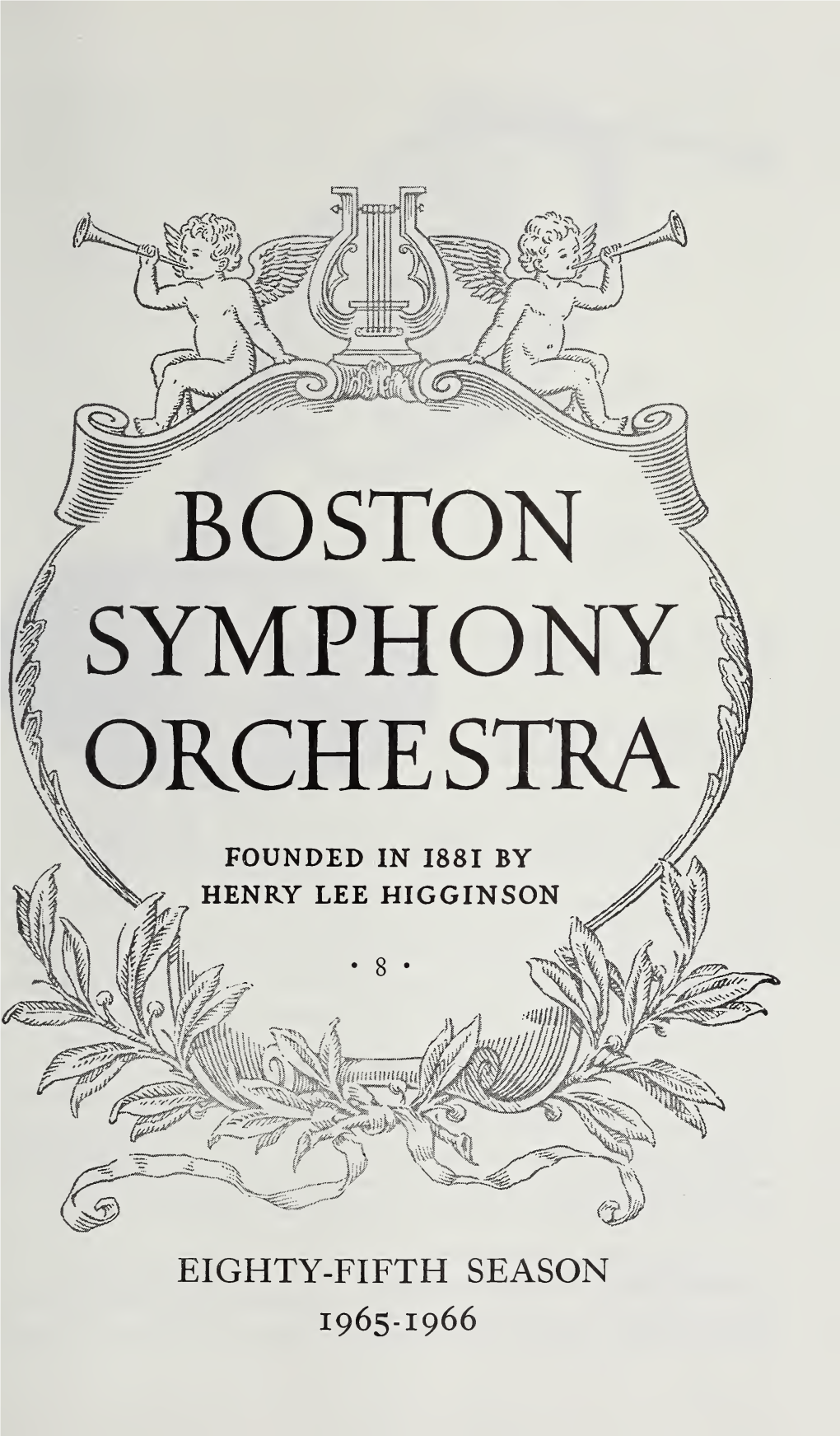 Boston Symphony Orchestra Concert Programs, Season 85, 1965