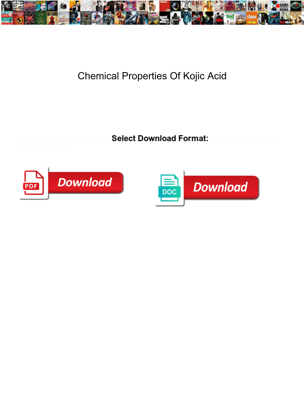 Chemical Properties of Kojic Acid