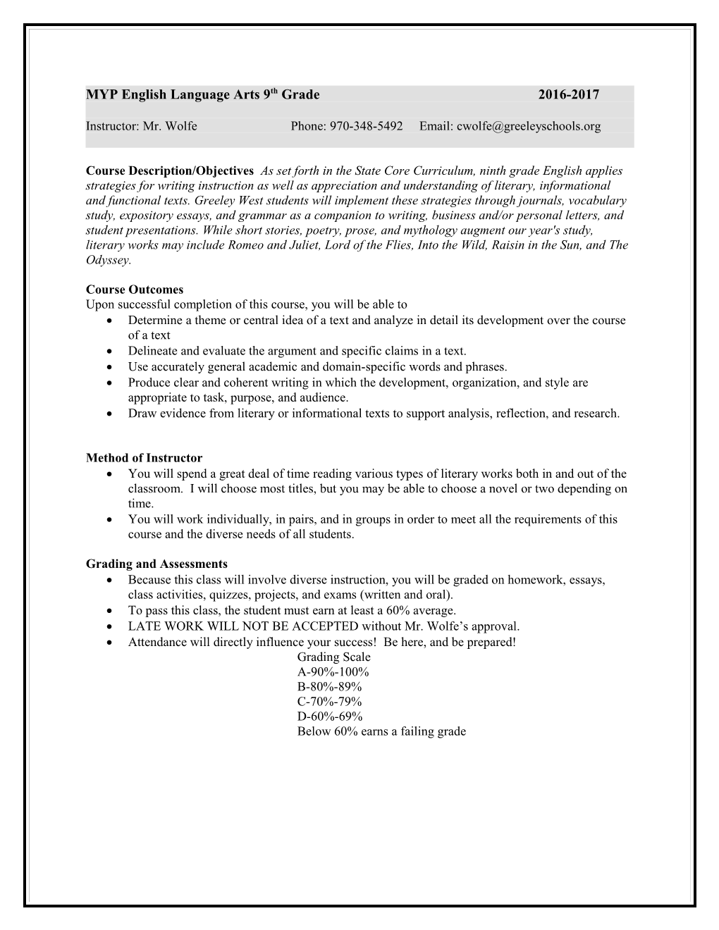 Accelerated Literature II s1