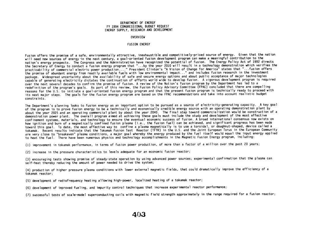 FY 1994 Congressional Budget Request Vol 2