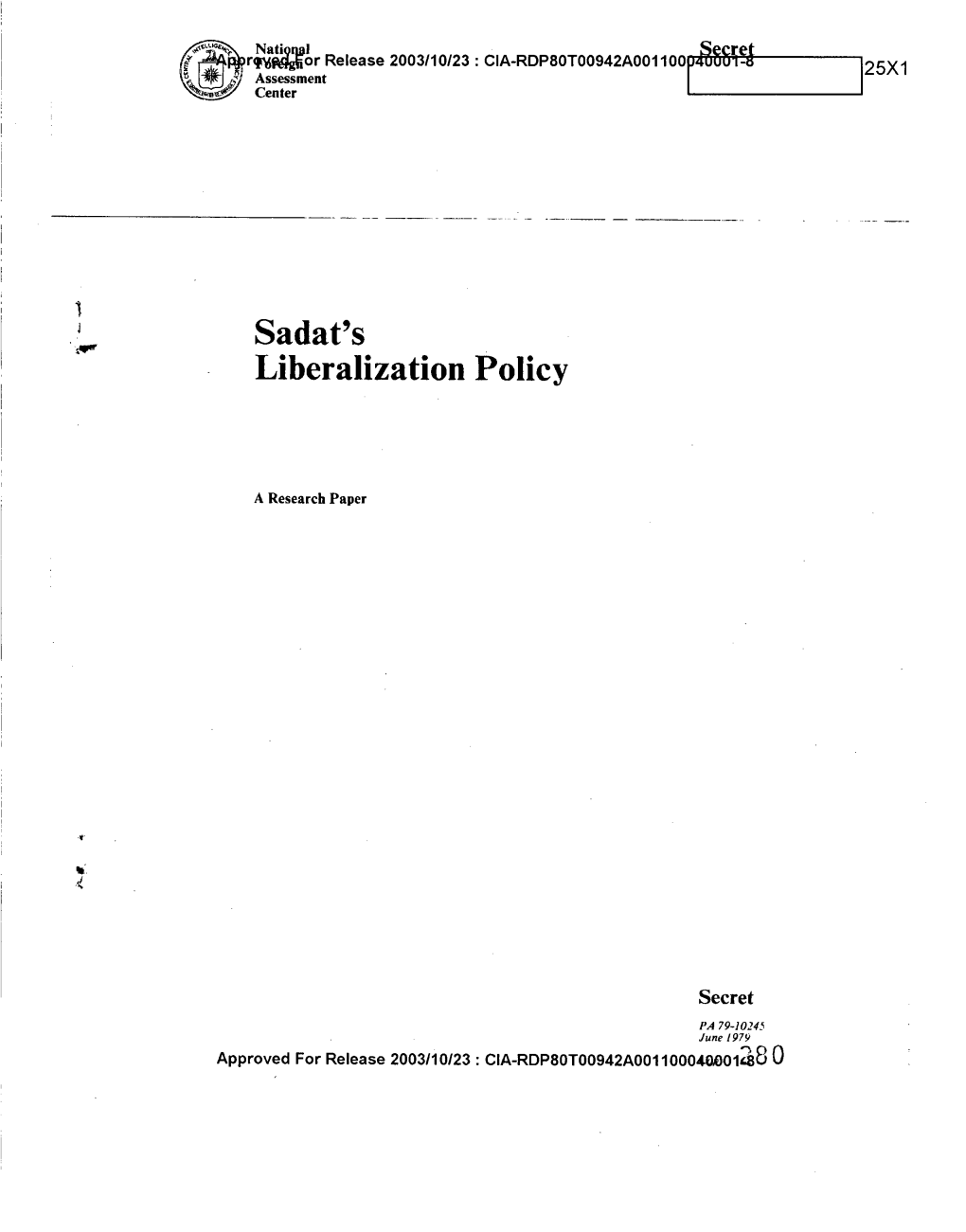 Sadat's Liberalization Policy