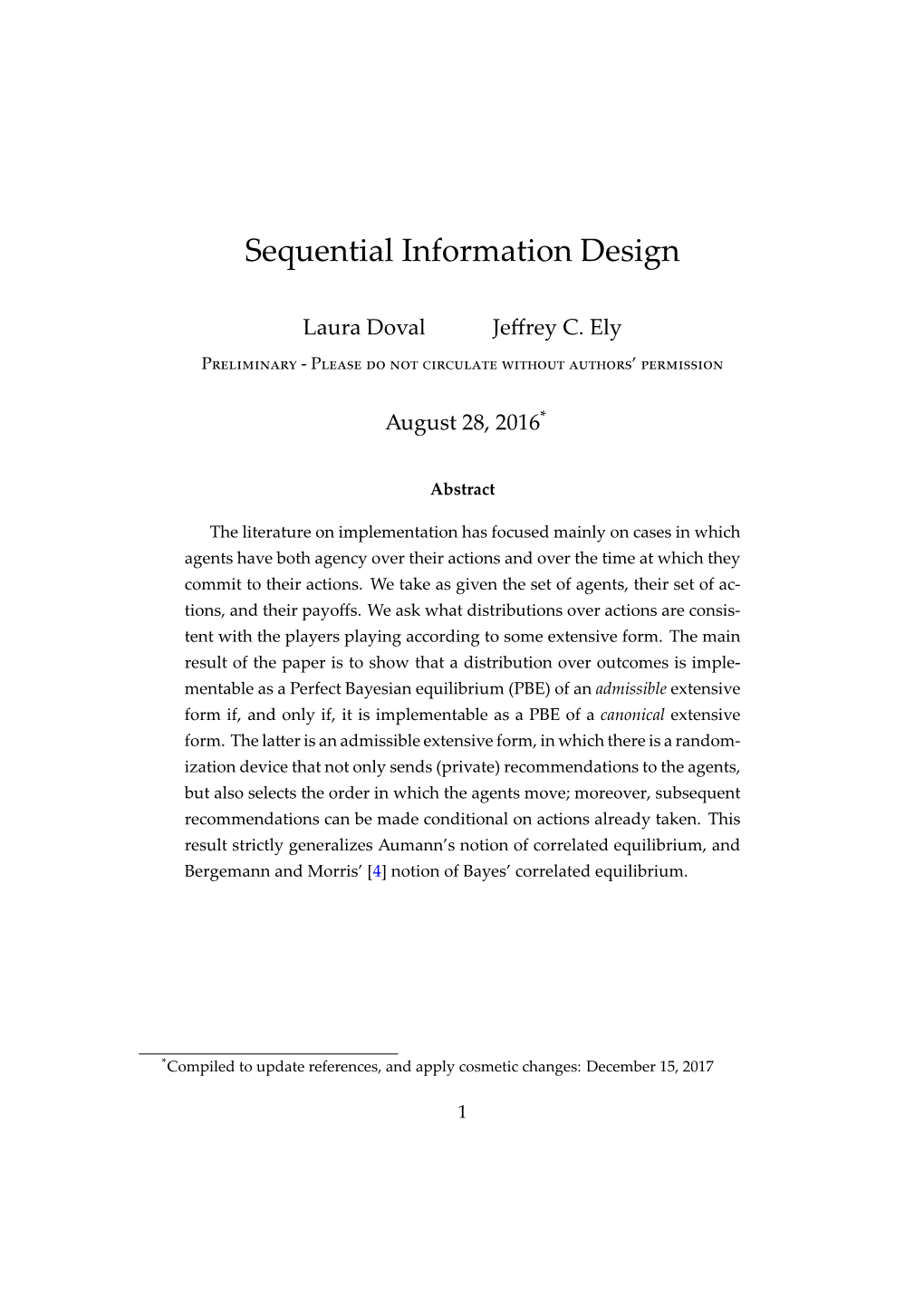 Sequential Information Design