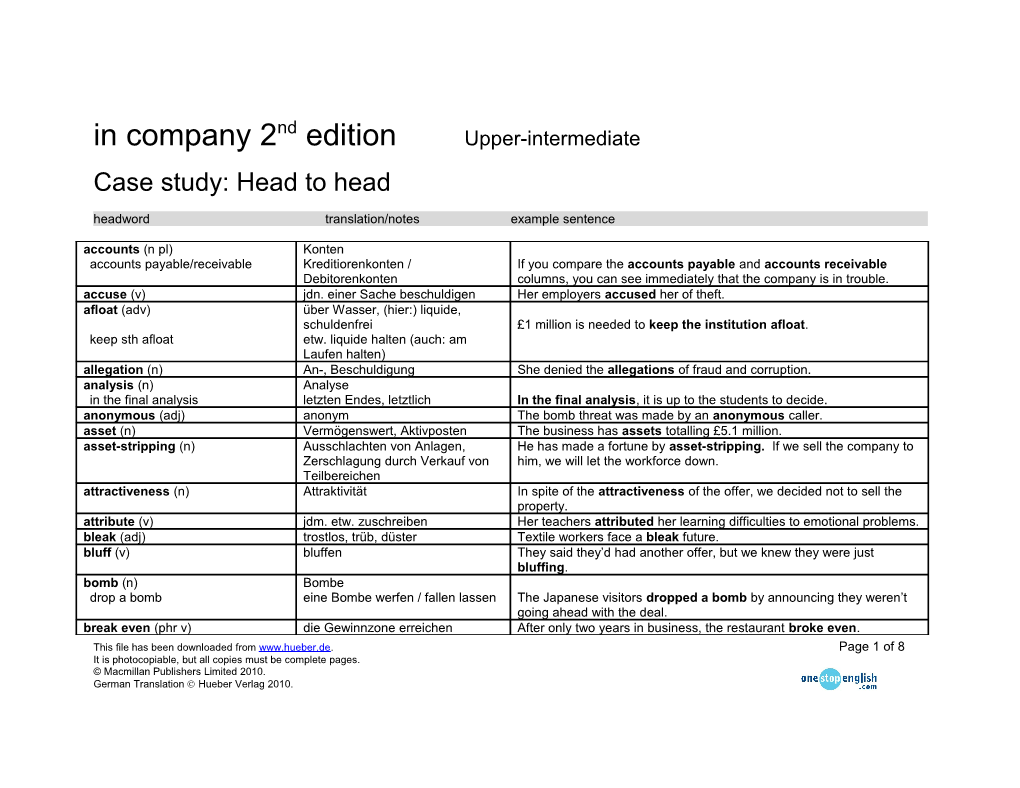 In Company 2Nd Edition Upper-Intermediate s1