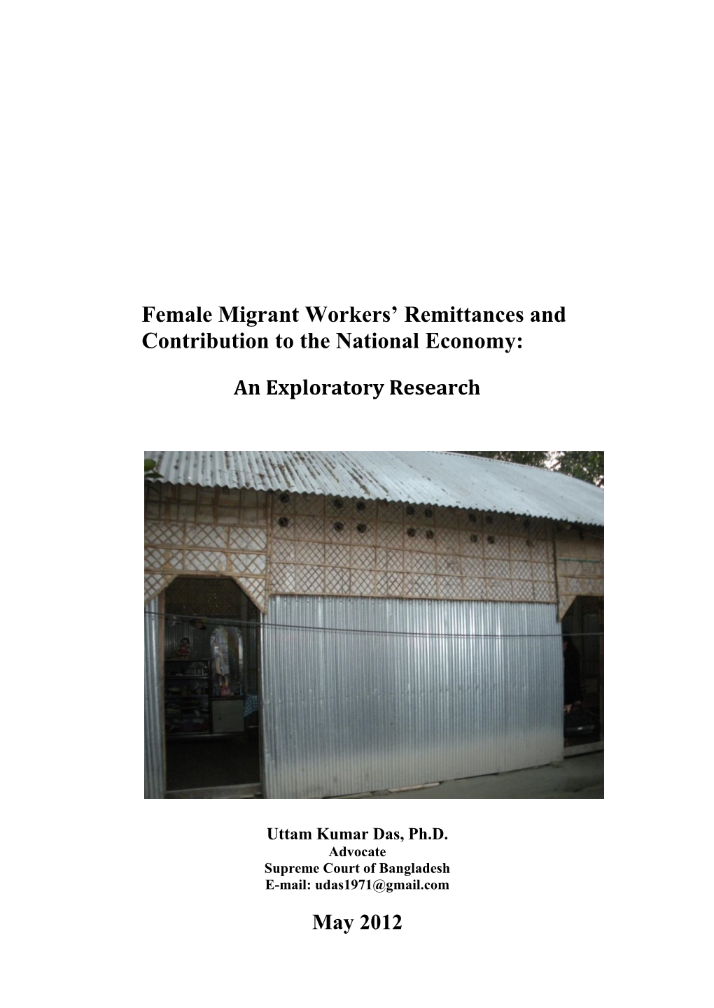 Female Migrant Workers' Remittances and Contribution to the National
