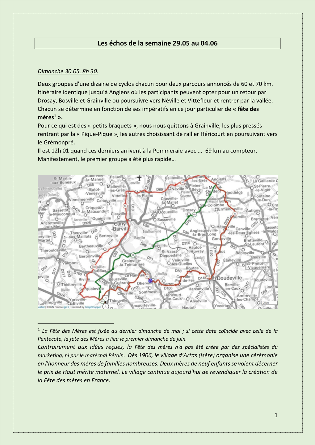 Les Échos De La Semaine 29.05 Au 04.06