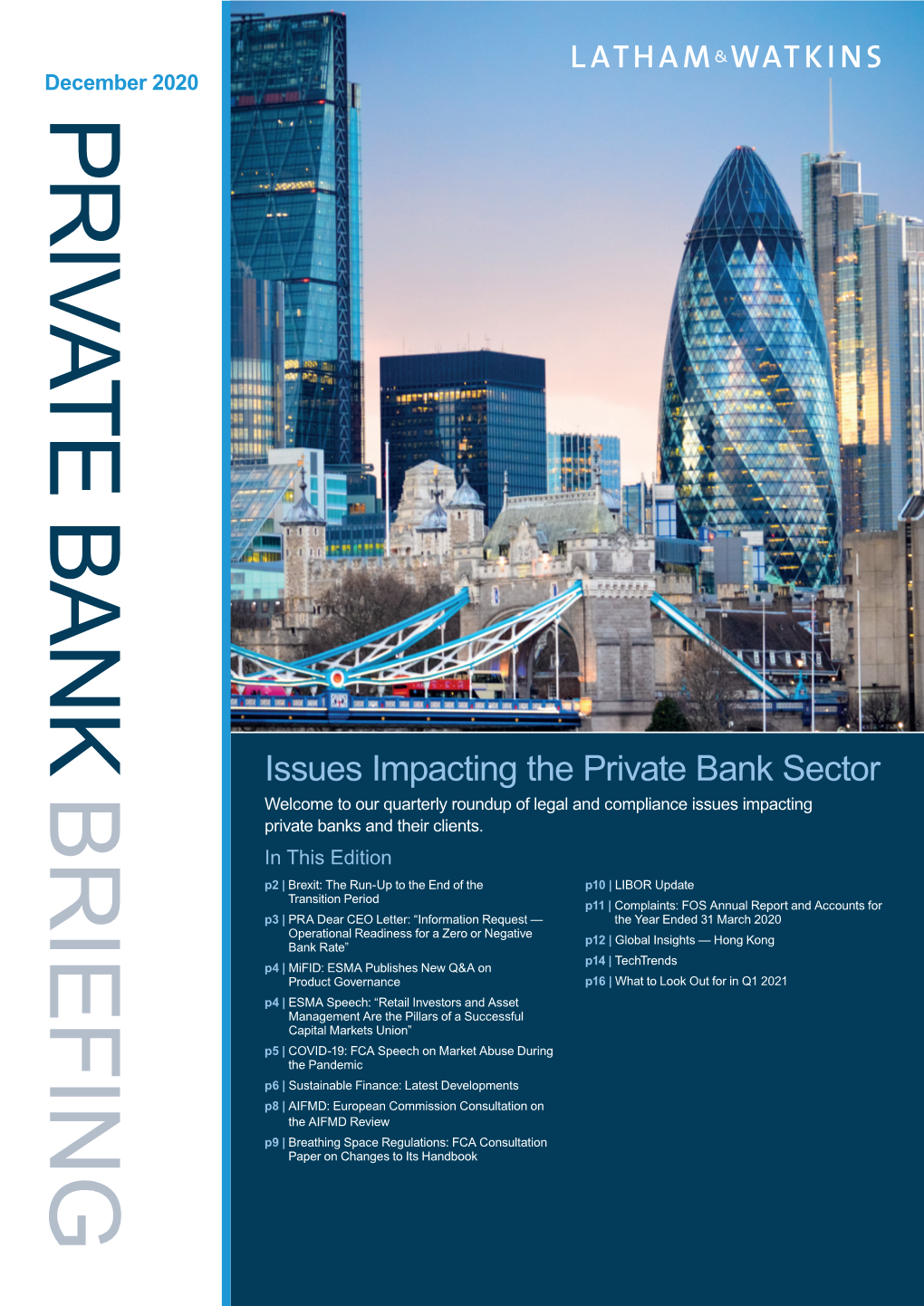 Issues Impacting the Private Bank Sector Bank Private the Impacting Issues in This Edition P2 P
