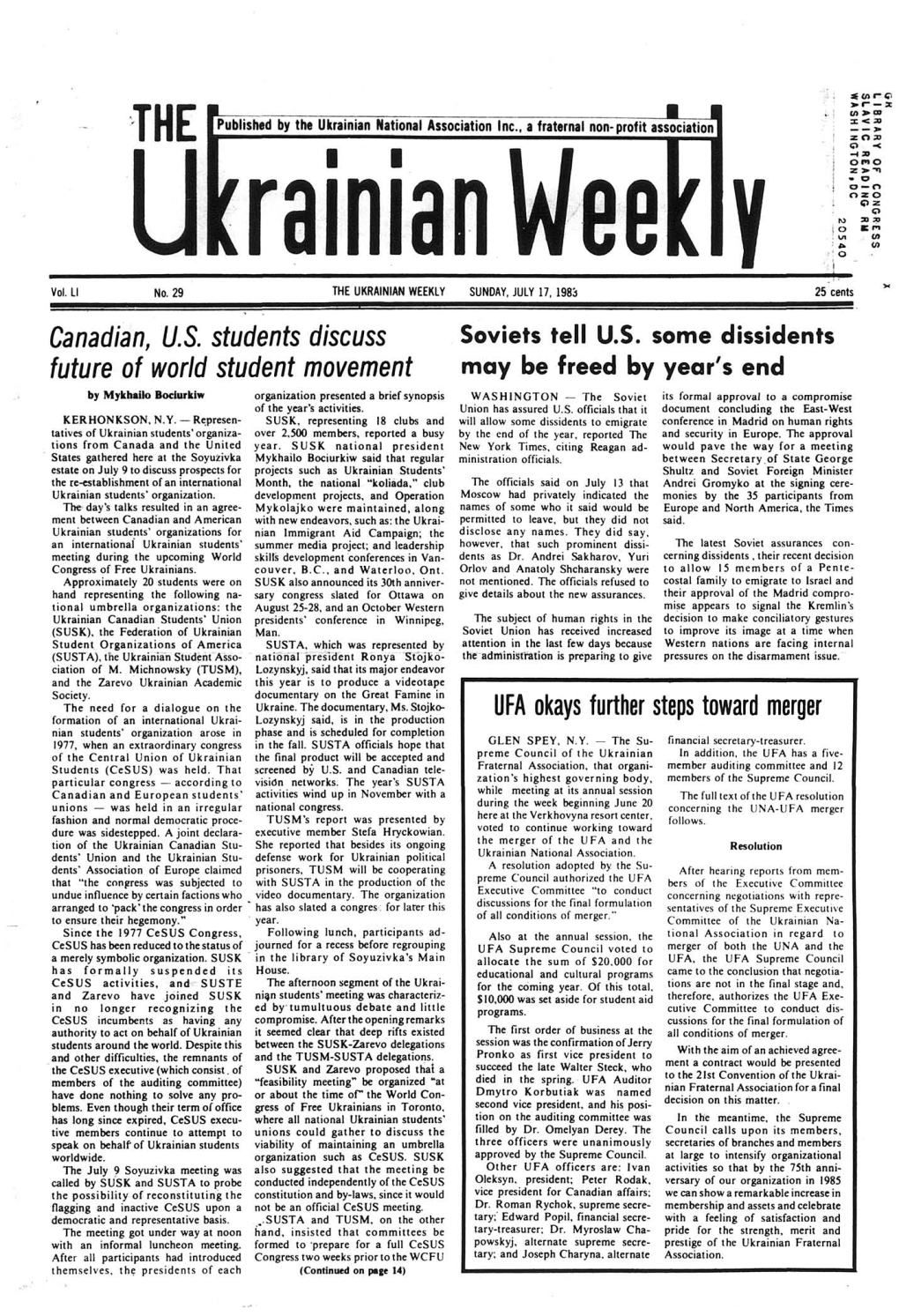 The Ukrainian Weekly 1983