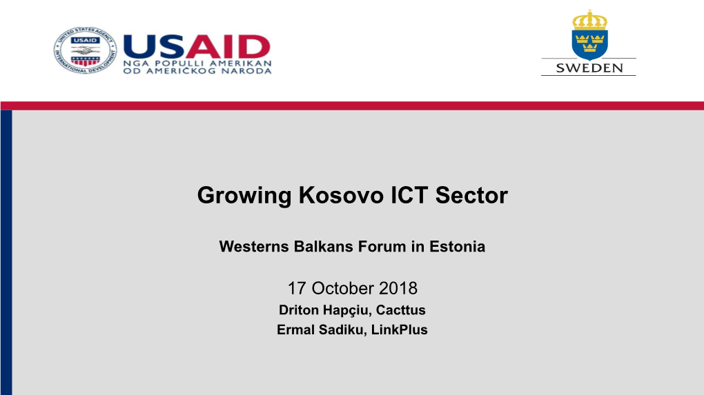 Growing Kosovo ICT Sector Westerns Balkans Forum in Estonia