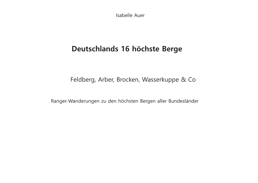 Deutschlands 16 Höchste Berge