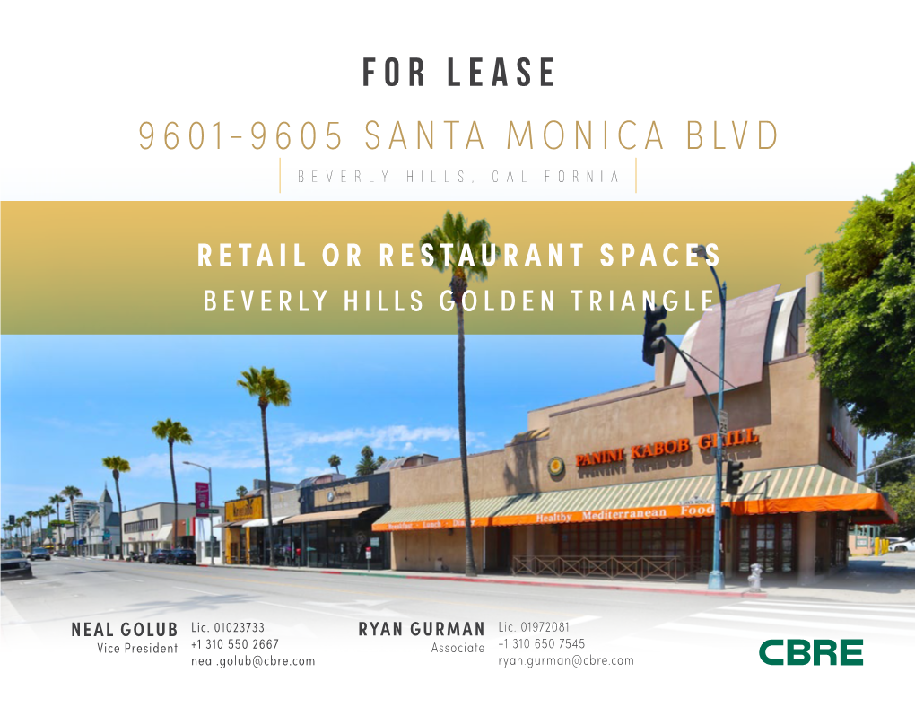 9601-9605 Santa Monica Blvd Beverly Hills, California