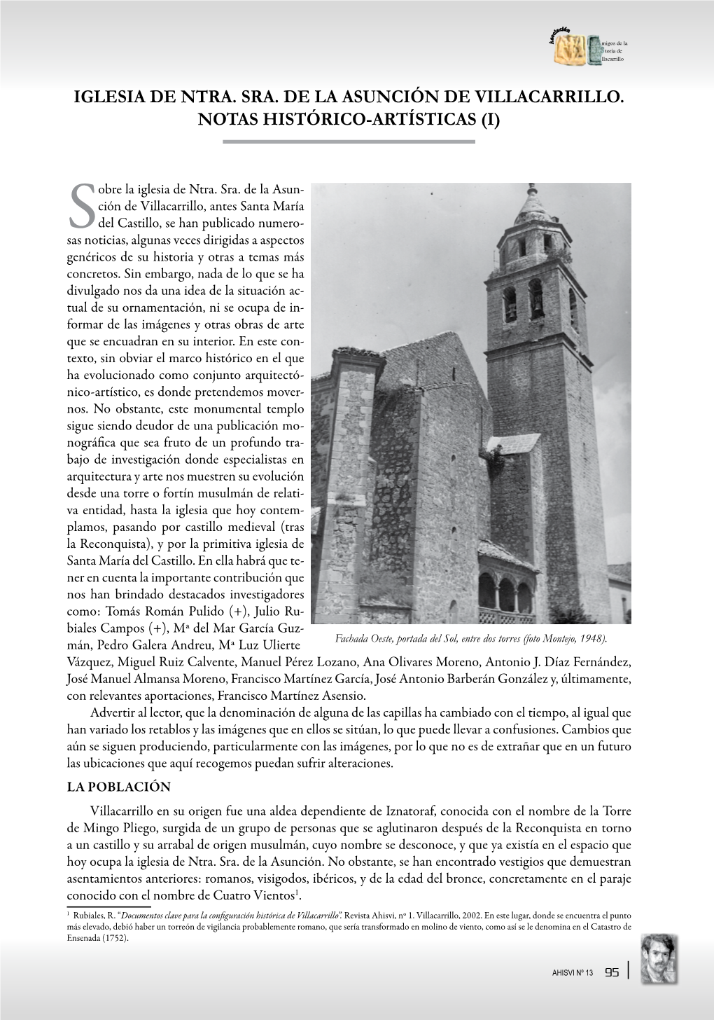 Iglesia Ntra. Sra. De La Asunción De Villacarrillo. Notas Histórico-Artísticas