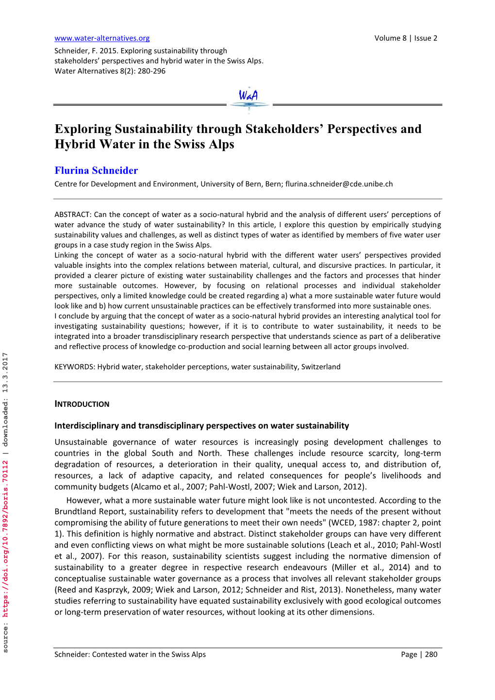 Exploring Sustainability Through Stakeholders' Perspectives And