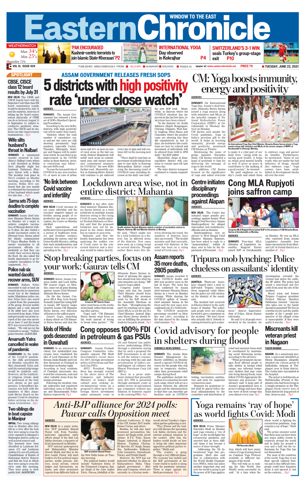 5 Districts with High Positivity Rate 'Under Close