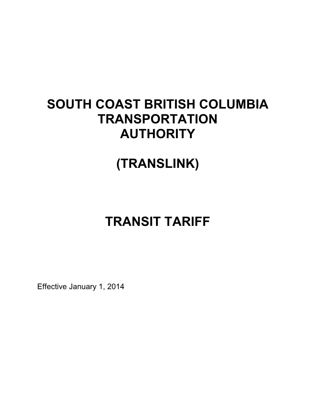 South Coast British Columbia Transportation Authority (Translink)