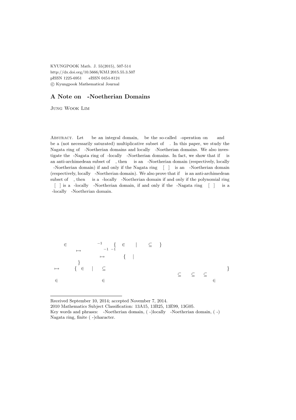 A Note on S-Noetherian Domains