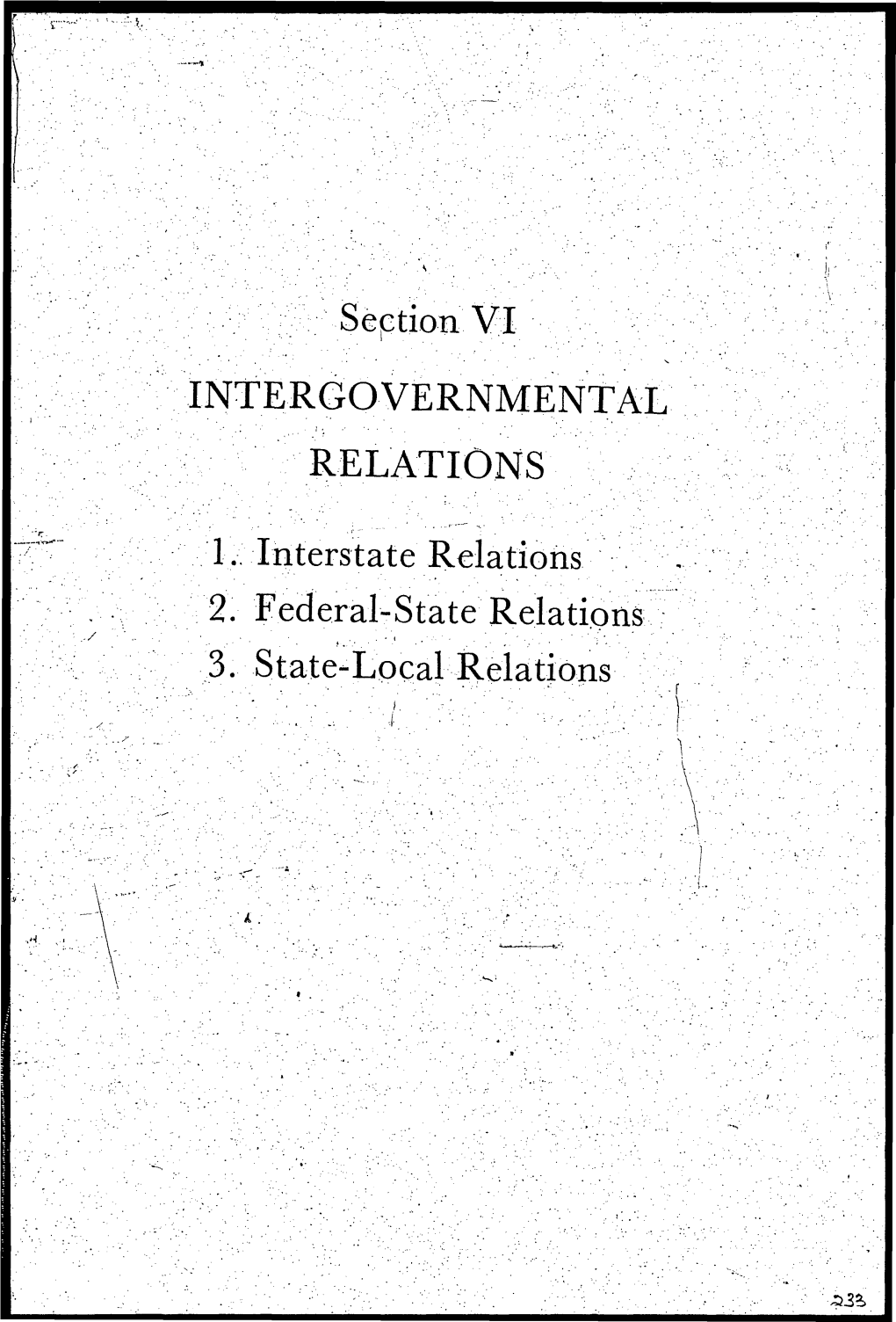 Intergovernmental Relations 241