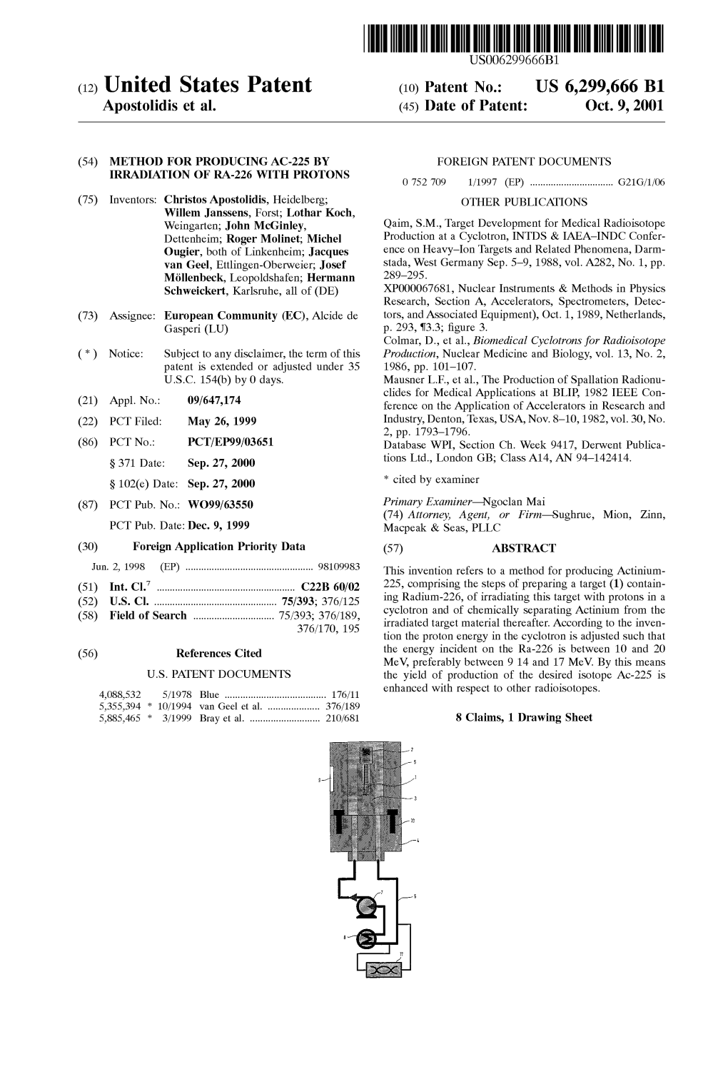 (12) United States Patent (10) Patent N0.: US 6,299,666 B1 Apostolidis Et Al