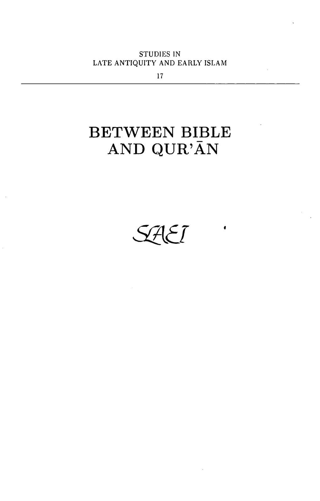 Between Bible and Qur'an