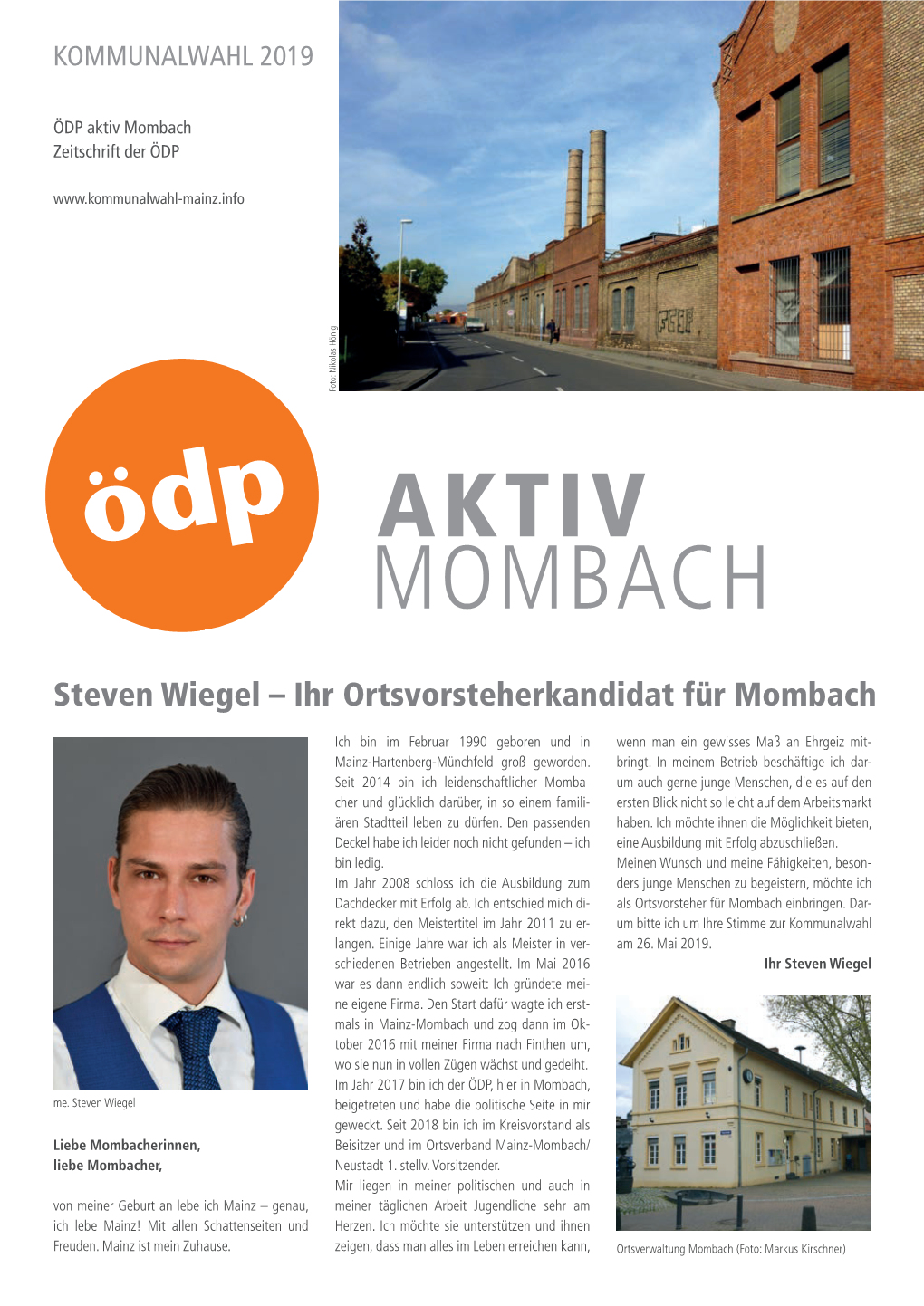 Aktiv Mombach Zeitschrift Der ÖDP Foto: Nikolas Hönig Nikolas Foto: AKTIV MOMBACH