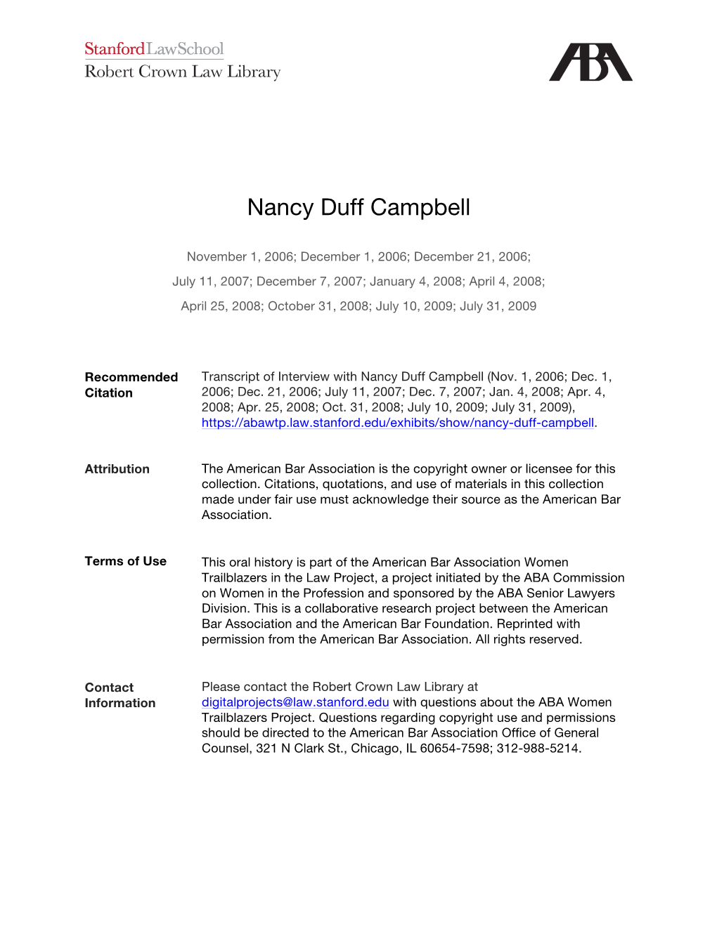 Nancy Duff Campbell