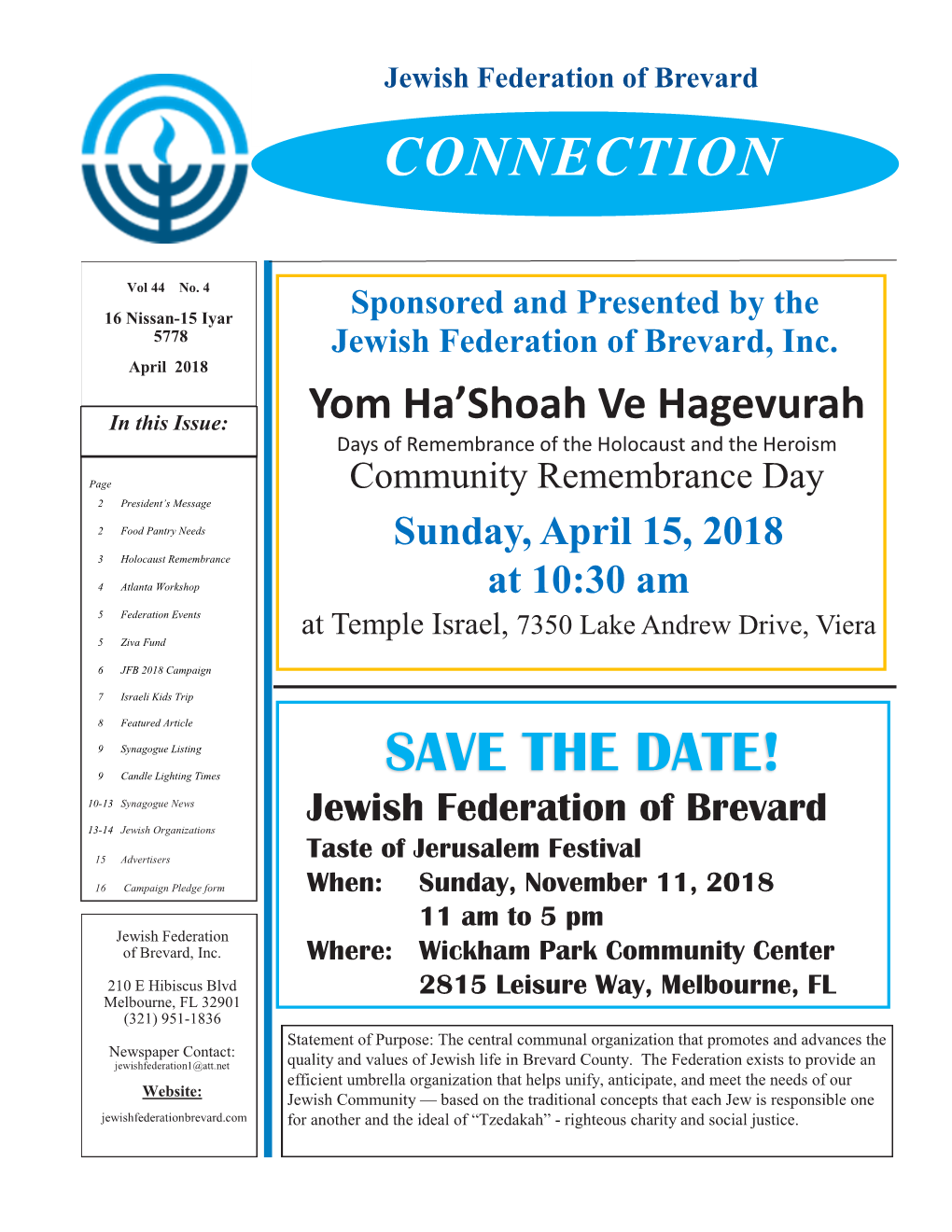 RABBI JOEL FOX at B'nai SHIRA