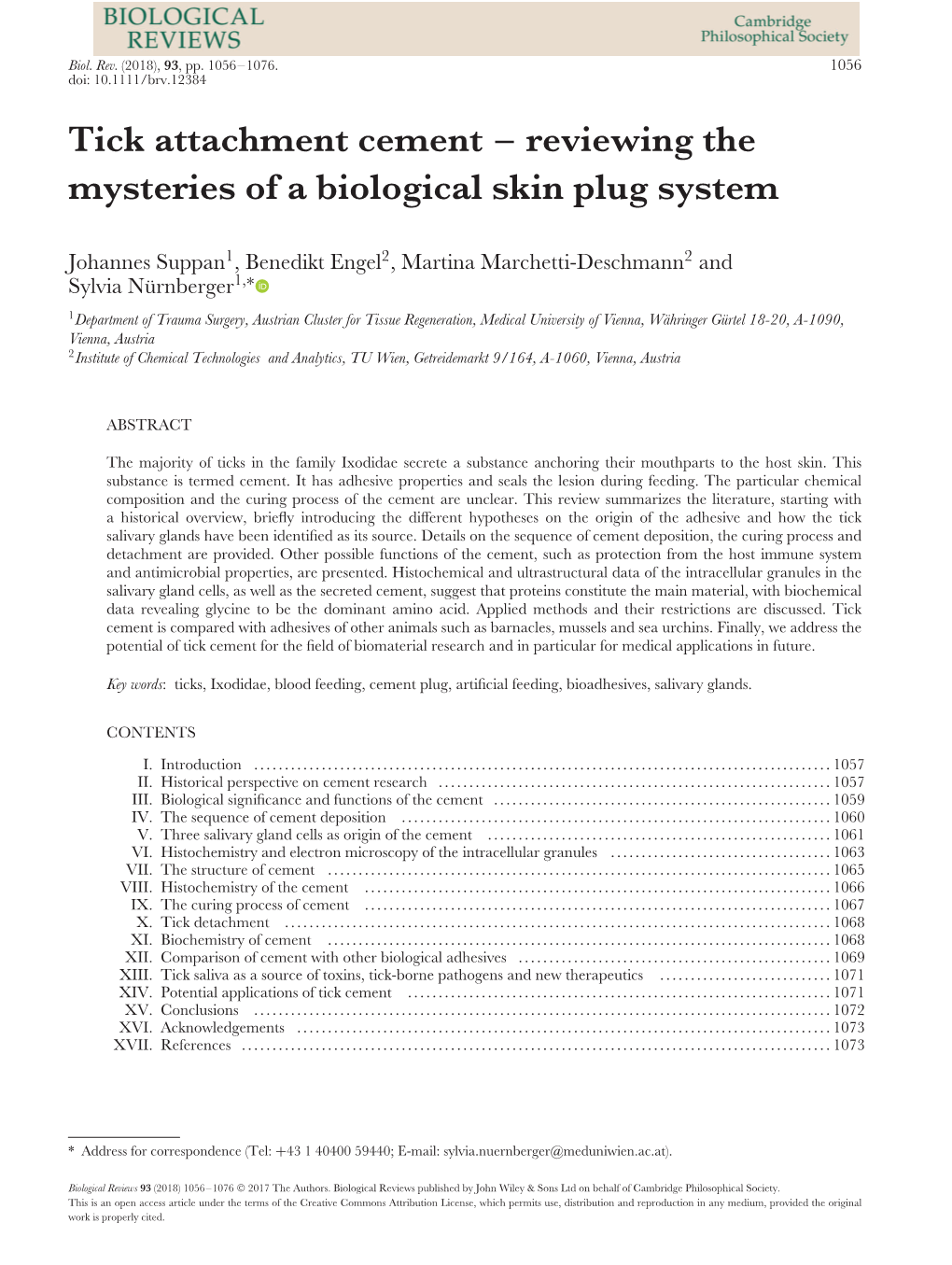 Tick Attachment Cement – Reviewing the Mysteries of a Biological Skin Plug System