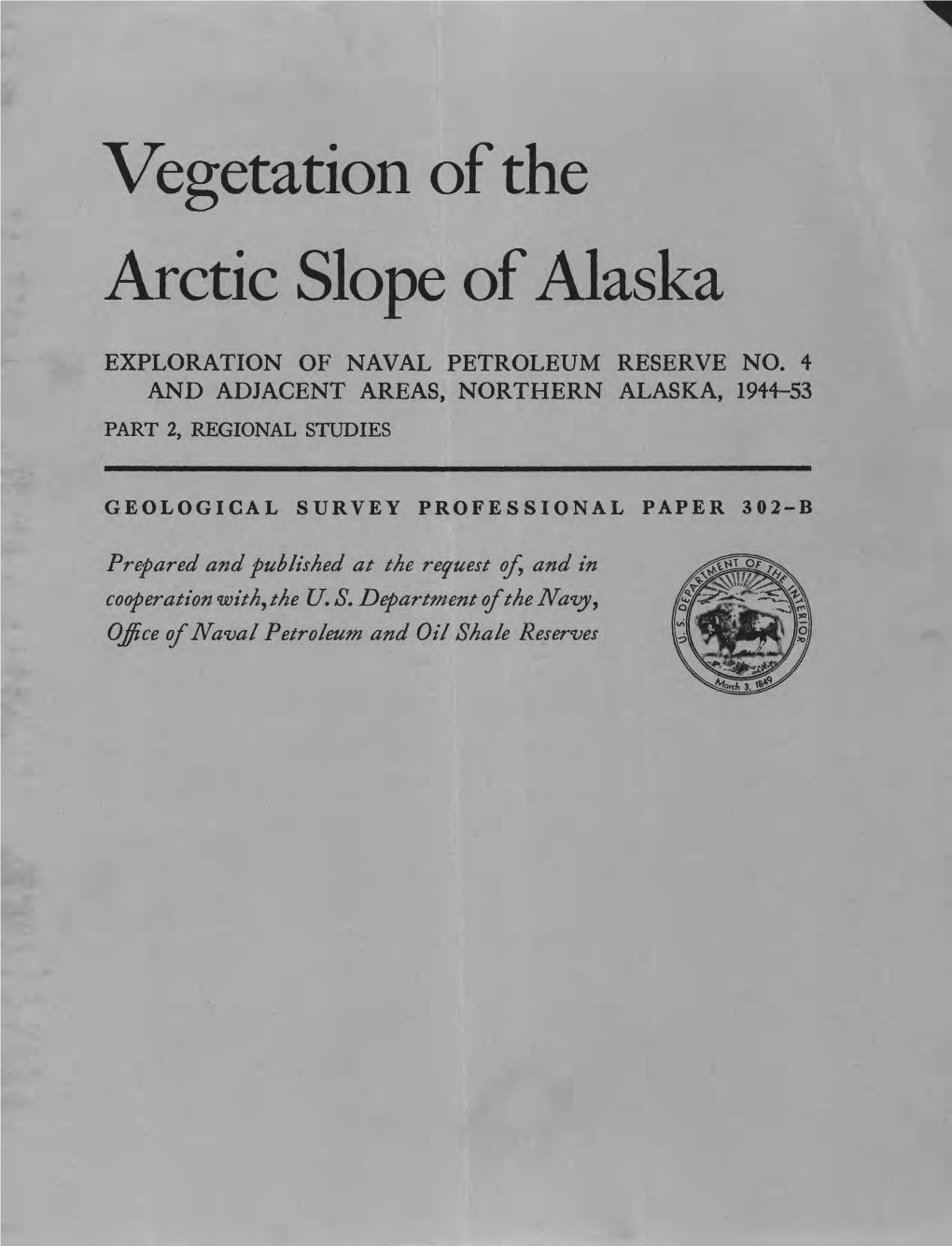 Vegetation of the Arctic Slope of Alaska