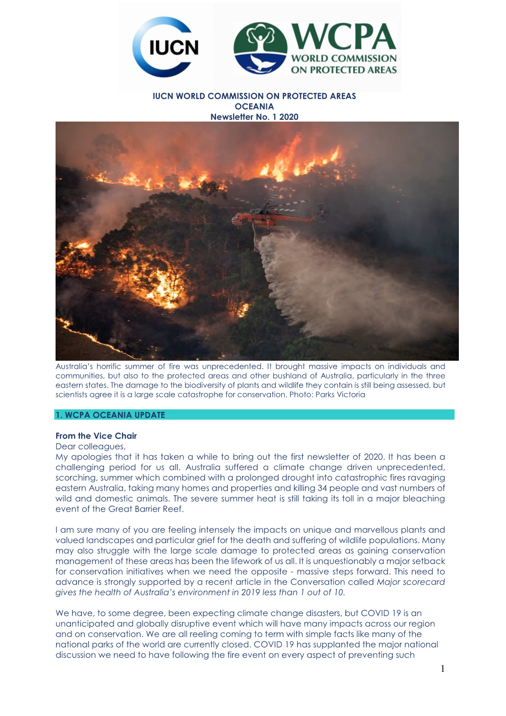 IUCN WORLD COMMISSION on PROTECTED AREAS OCEANIA Newsletter No