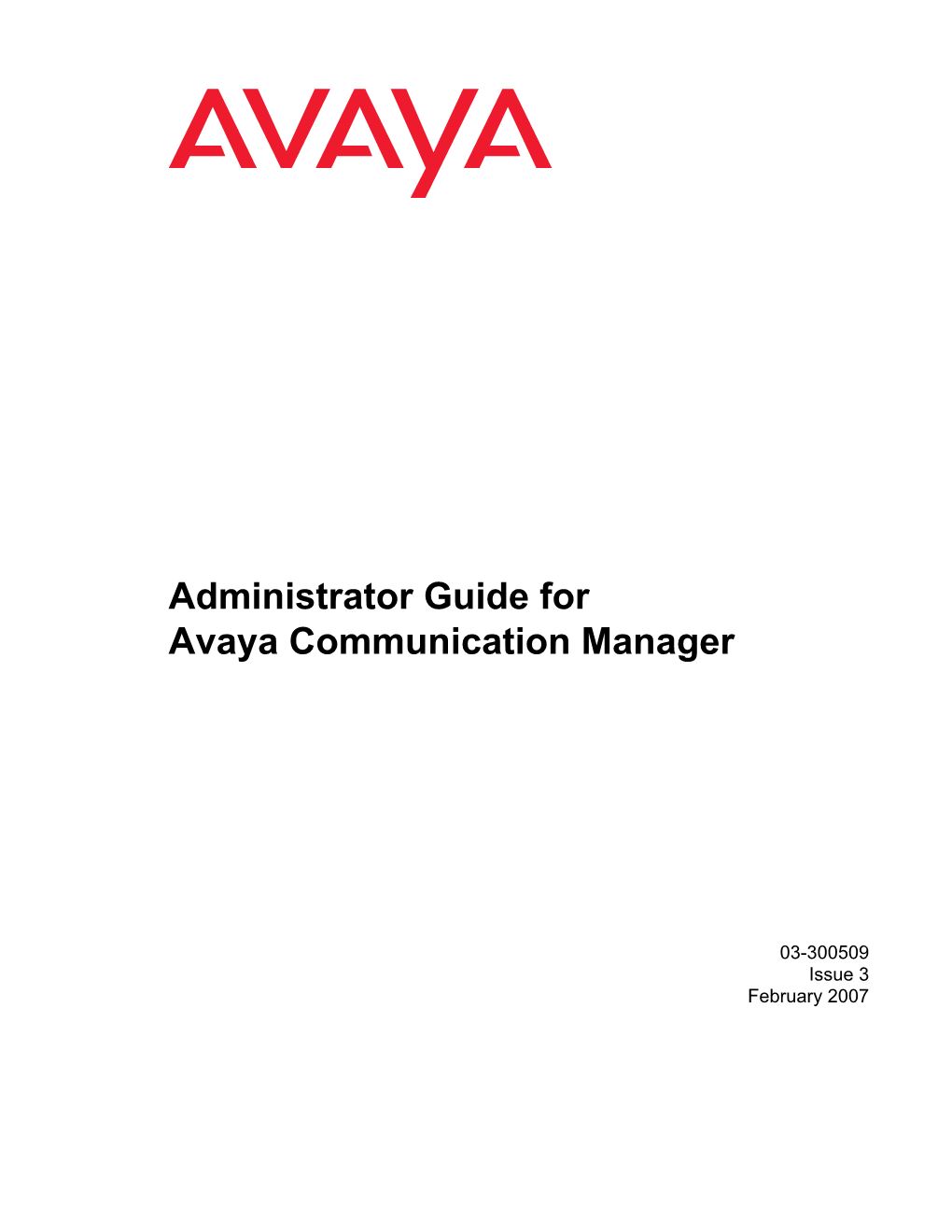 Administrator Guide for Avaya Communication Manager