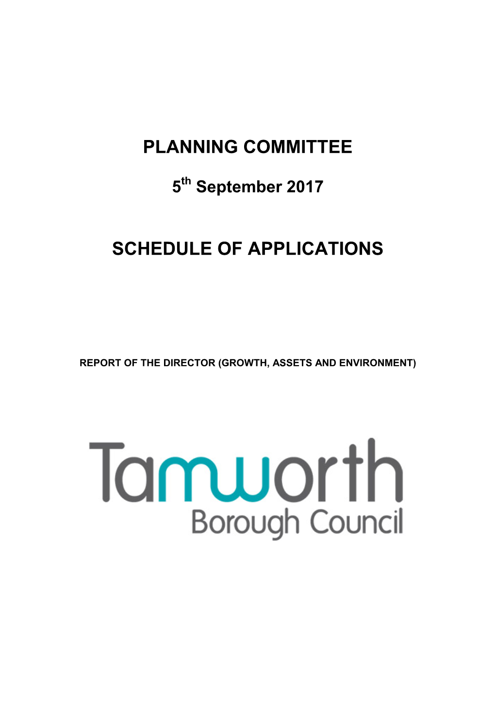 Planning Committee Schedule of Applications