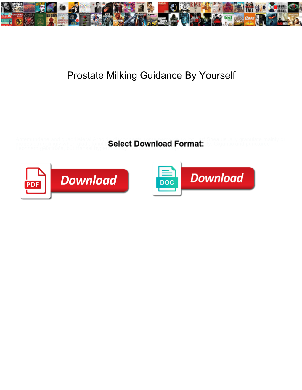 Prostate Milking Guidance by Yourself