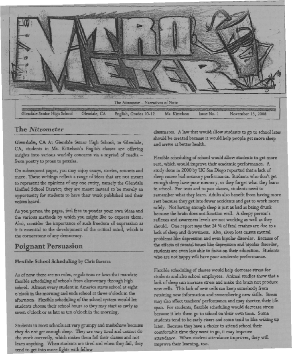 The Nitrometer Issue I