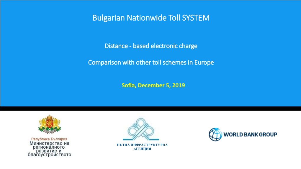 Bulgarian Nationwide Toll SYSTEM