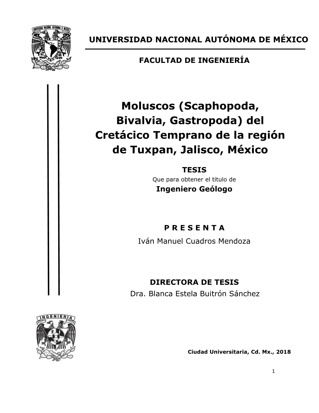 Moluscos (Scaphopoda, Bivalvia, Gastropoda) Del Cretácico Temprano De La Región De Tuxpan, Jalisco, México