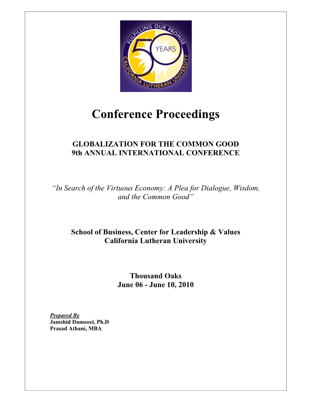 Conference Proceedings