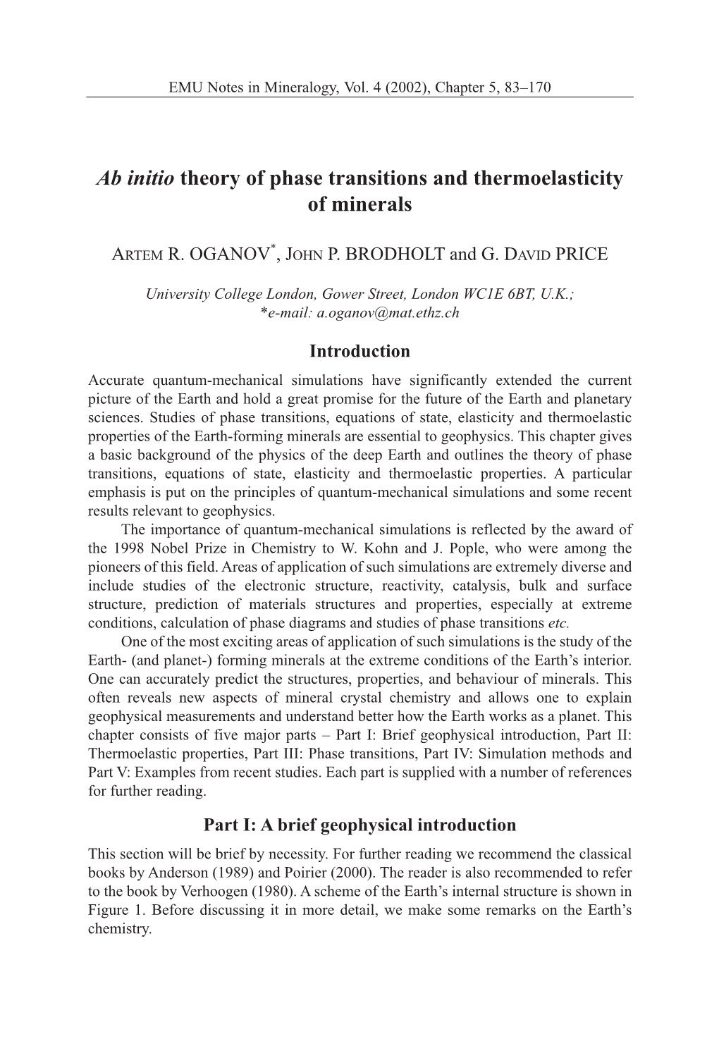Ab Initio Theory of Phase Transitions and Thermoelasticity of Minerals