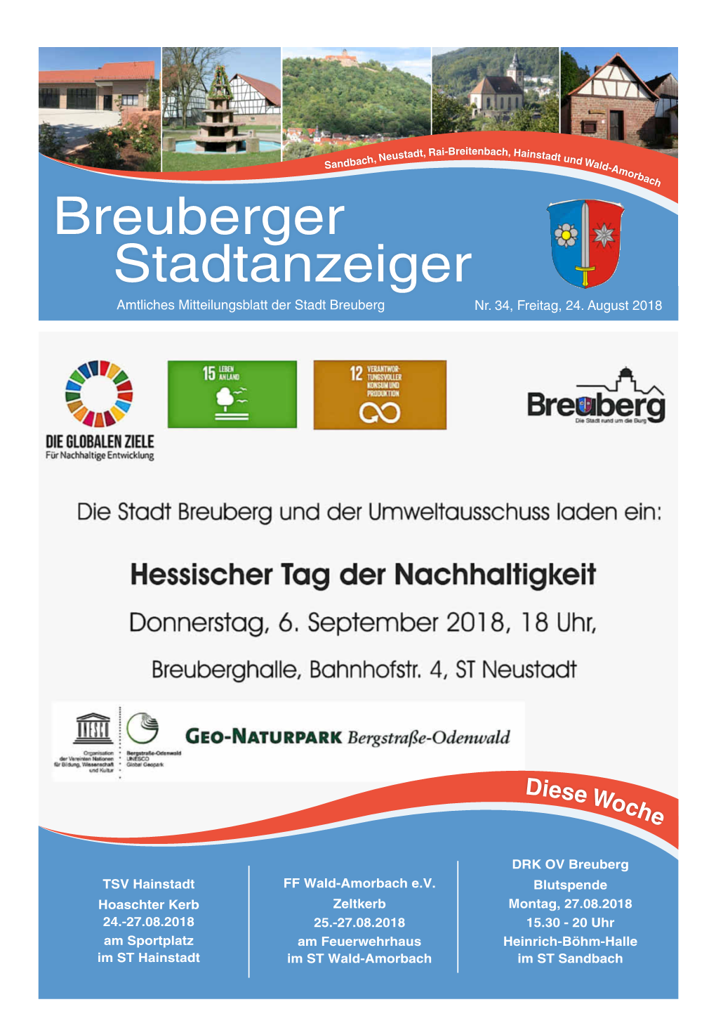 Breuberger Stadtanzeiger Amtliches Mitteilungsblatt Der Stadt Breuberg Nr