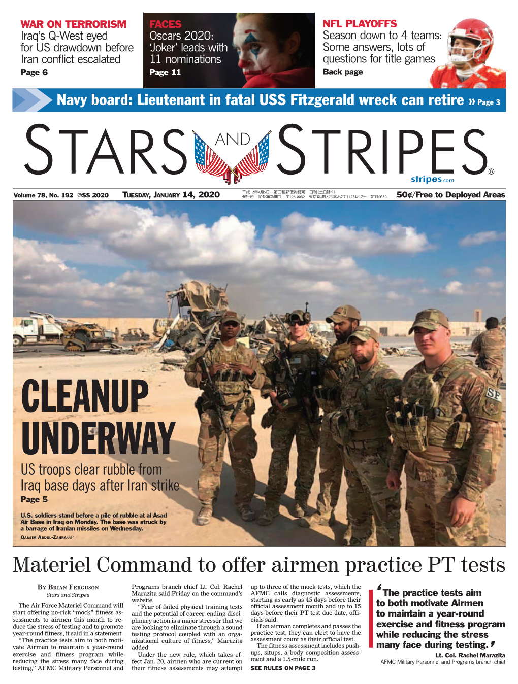 CLEANUP UNDERWAY US Troops Clear Rubble from Iraq Base Days After Iran Strike Page 5