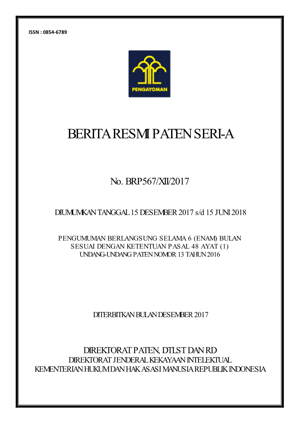 Berita Resmi Paten Seri-A