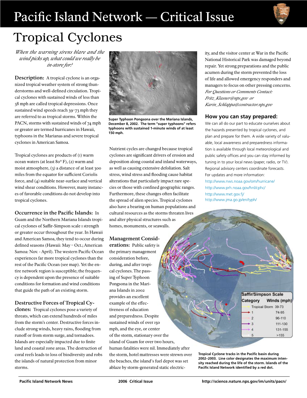 Pacific Island Network — Critical Issue Tropical Cyclones