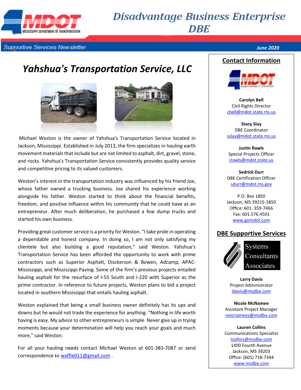 Yahshua's Transportation Service, LLC