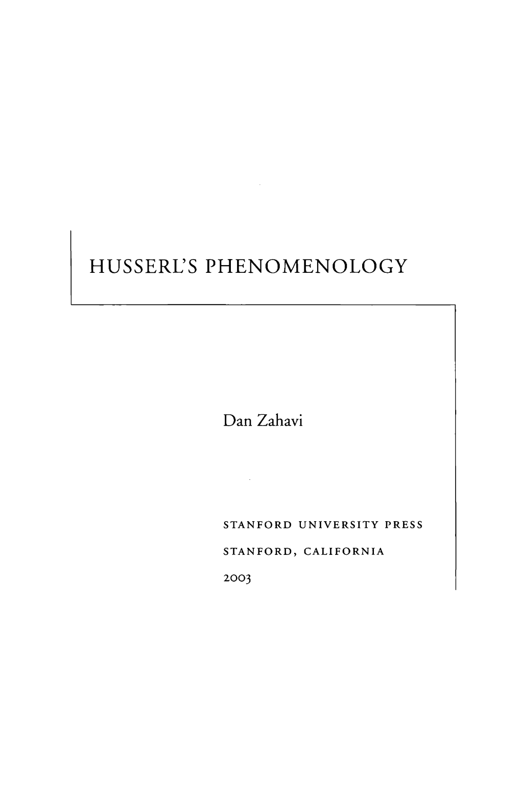 Husserus Phenomenology